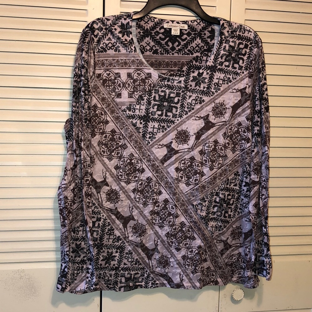 Coldwater Creek Reindeer Long Sleeve